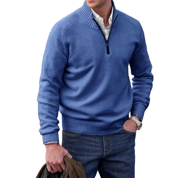 Men's zip sweater in cashmere 5