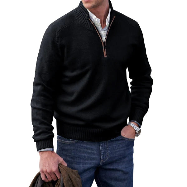 Men's zip sweater in cashmere 6
