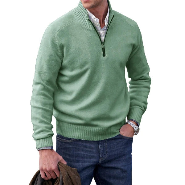 Men's zip sweater in cashmere 7
