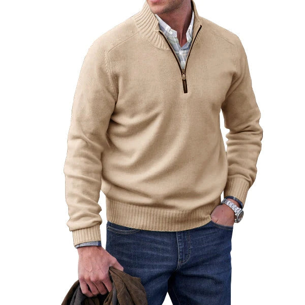 Men's zip sweater in cashmere 8