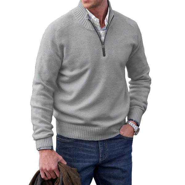 Men's zip sweater in cashmere 9