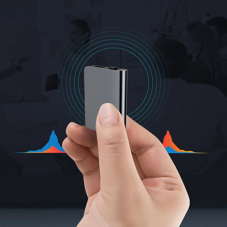 Mini Professional spy microphone recorder-Ultra-thin design, 50 hours of battery life, high quality sound for discrete audio recordings 2