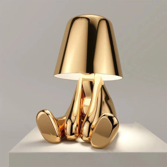 Mistero | Golden sculptural table lamp 0