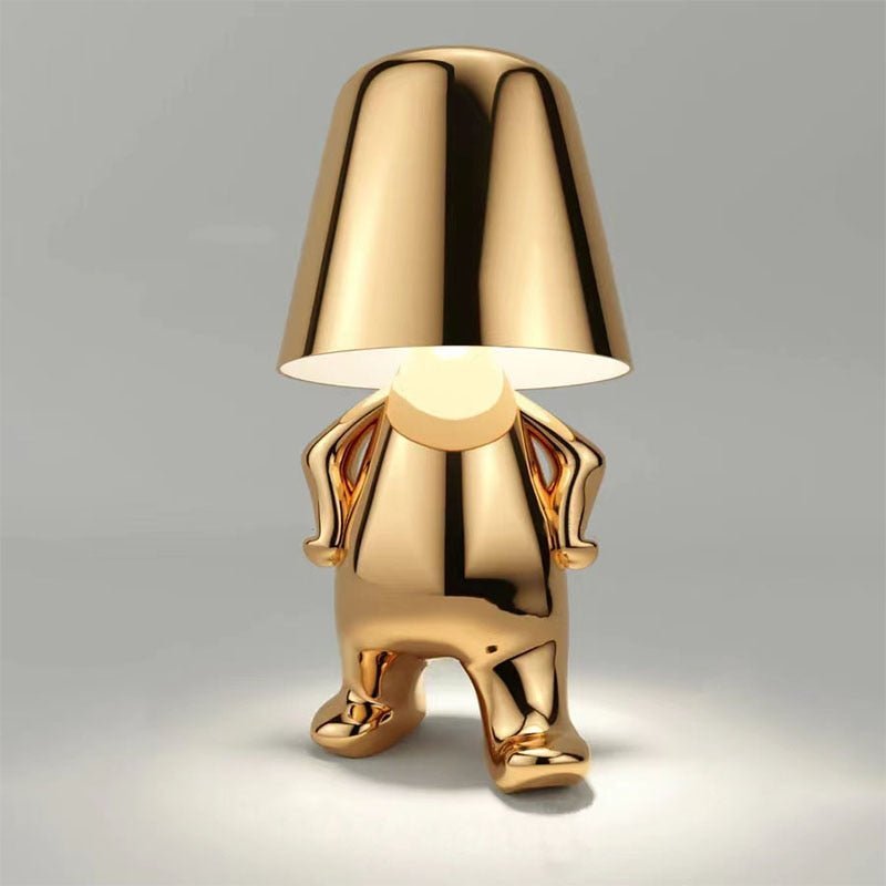 Mistero | Golden sculptural table lamp 1