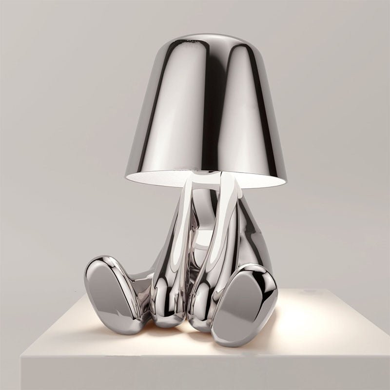 Mistero | Golden sculptural table lamp 5