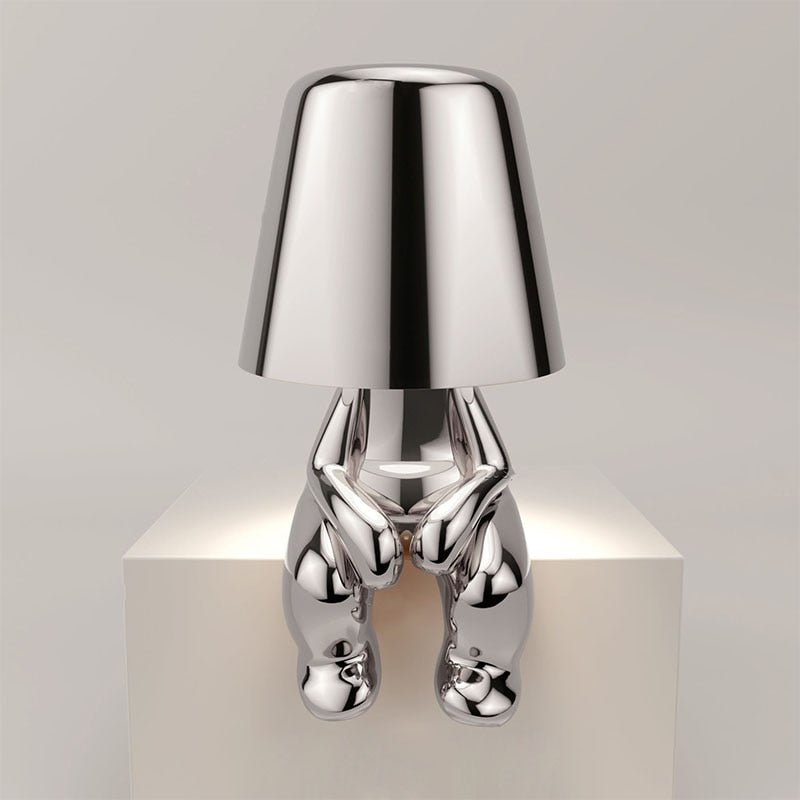 Mistero | Golden sculptural table lamp 8