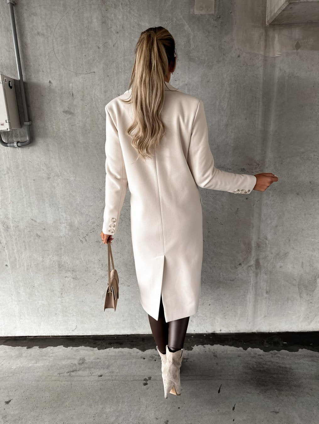 KATE | Woolen Coat Long Fit Women-6
