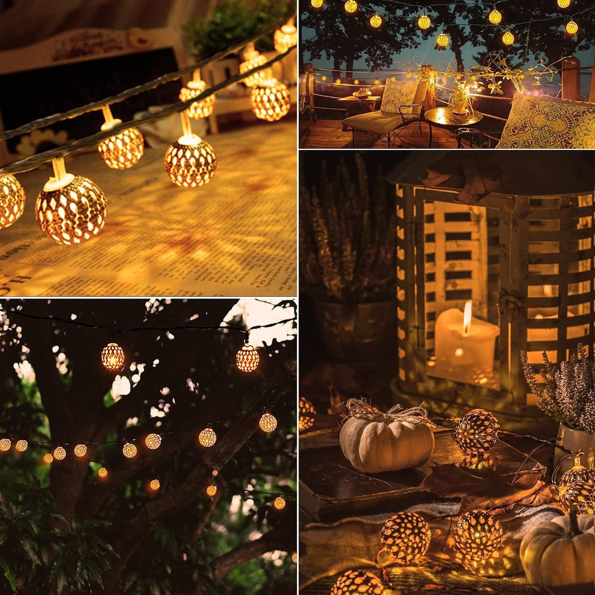 Moroccan Style Waterproof Solar String Lights - SunGlow Strings 2