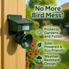 Motion Sensor Bird Deterrent for Crows: Ideal Pigeon Repeller with Sound Scarer 2