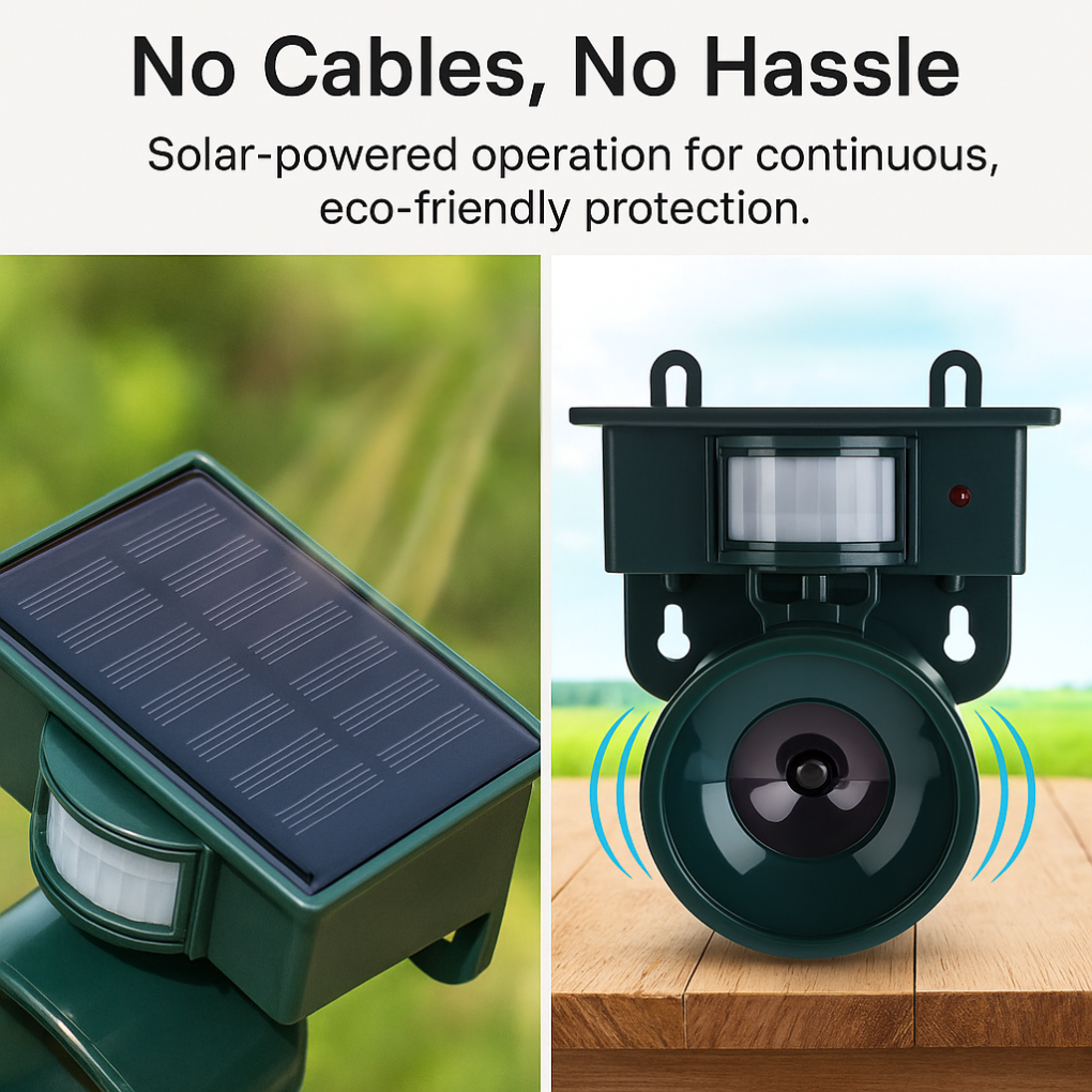 Motion Sensor Bird Deterrent for Crows: Ideal Pigeon Repeller with Sound Scarer 6