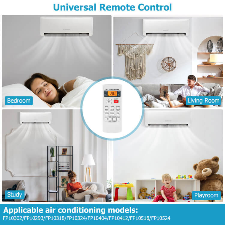 Multi-brand air conditioner remote control – Universal AC controller with quick setup | Convenient replacement | For home and work areas 3