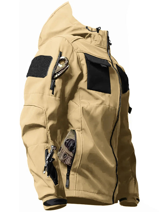 Multi-pocket men's softshell jacket | With hood 0