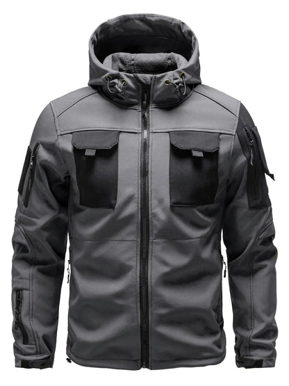 Multi-pocket men's softshell jacket | With hood 2