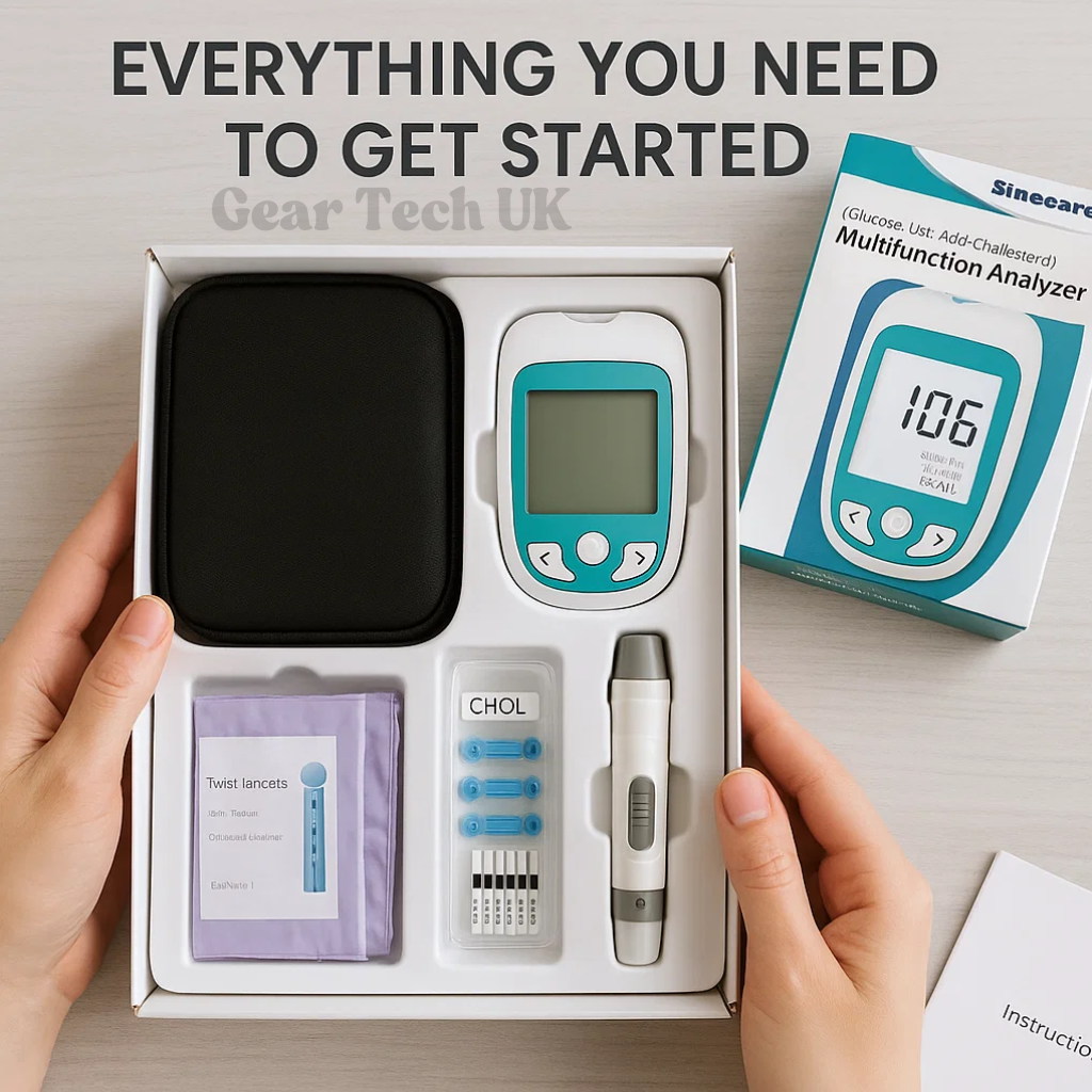Multifunctional Analyzer Home Cholesterol Test Kit with Lancets Uric Acid Meter Glucose Meter 7