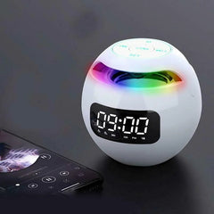 Multifunctional Bluetooth alarm speaker with LED display and colorful night light -2200 mAh battery 2