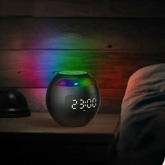 Multifunctional Bluetooth alarm speaker with LED display and colorful night light -2200 mAh battery 3