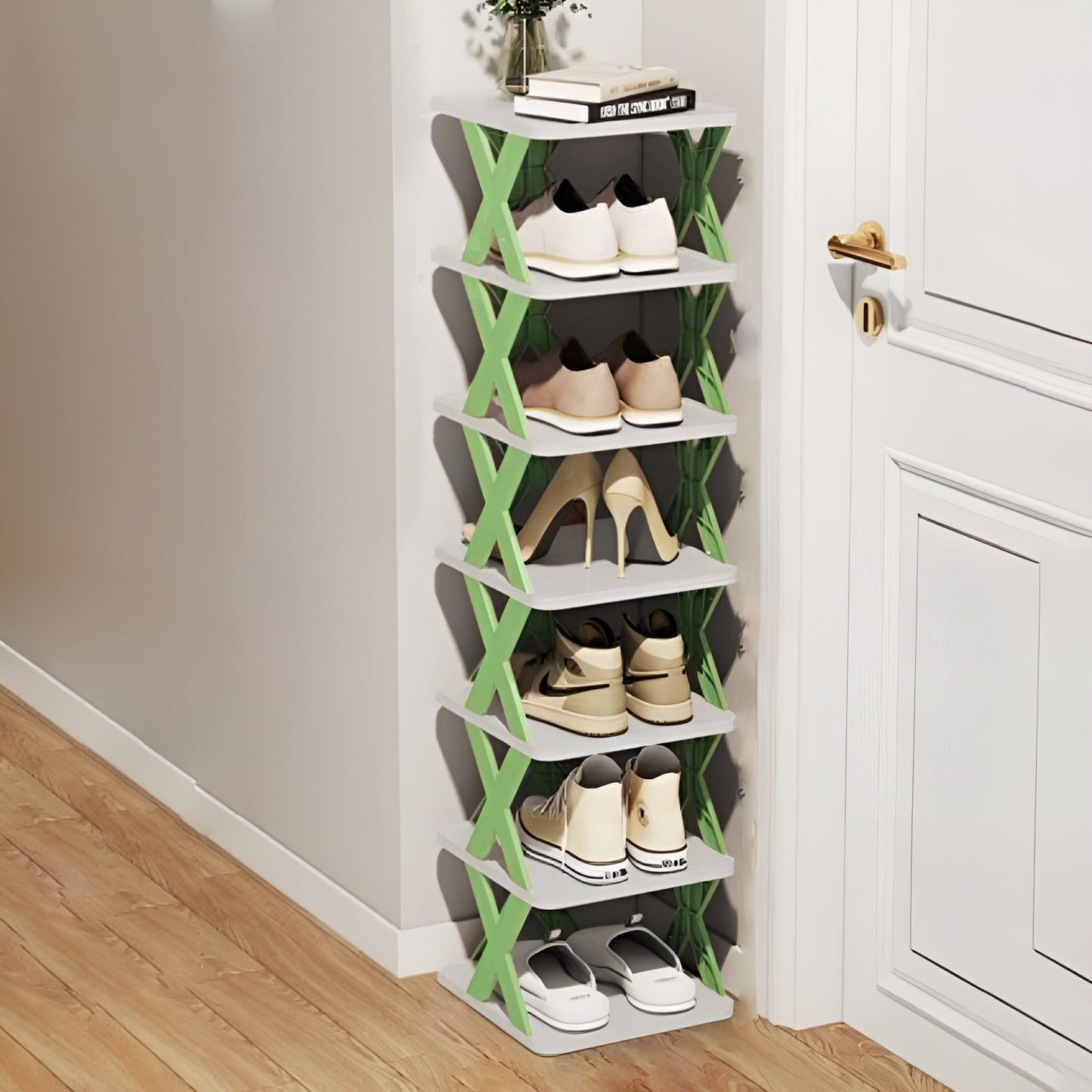 Multifunctional and foldable shoe shelf - spacesaver 9