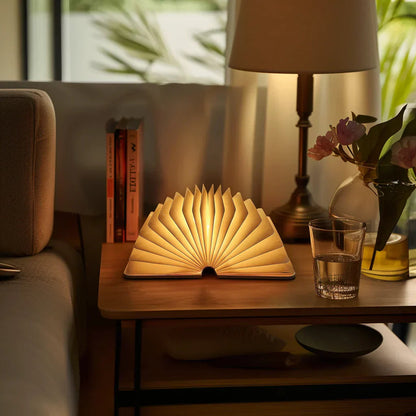 Mystical book lamp with warm light 1