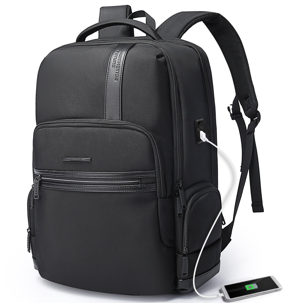 NEW BANGE 1.56-inch Laptop Backpack for Men, Business Travel Backpacks with USB Charging Port, Weekender Carry-on Backpack 0
