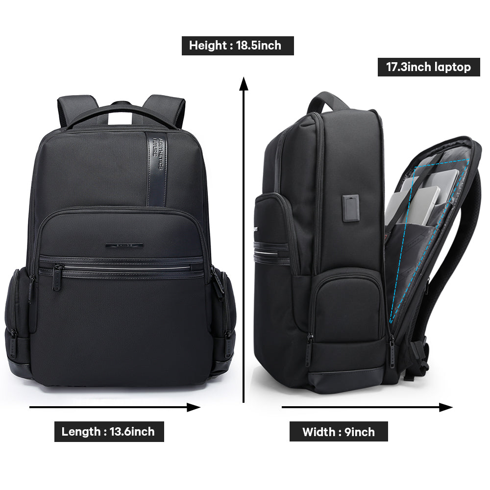 NEW BANGE 1.56-inch Laptop Backpack for Men, Business Travel Backpacks with USB Charging Port, Weekender Carry-on Backpack 3