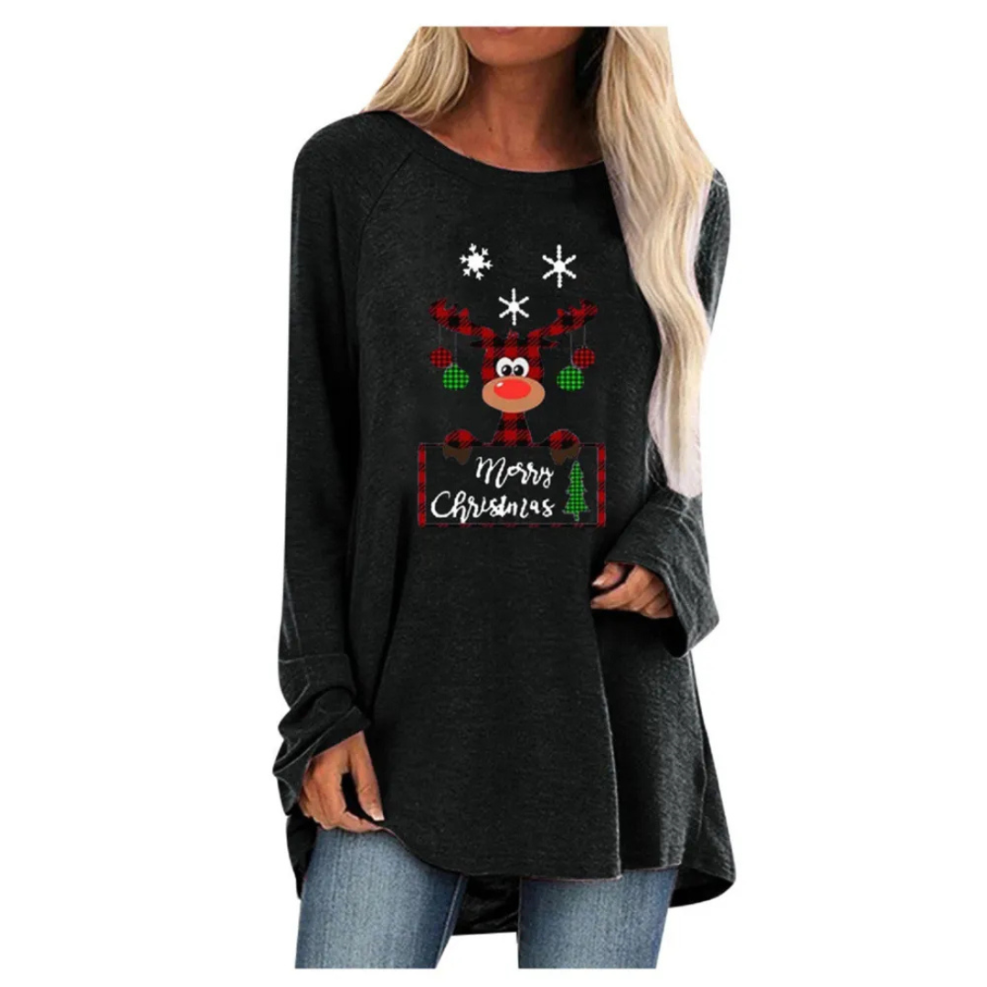 Nalina | Long Reindeer Christmas Sweater for Women | Warm 0