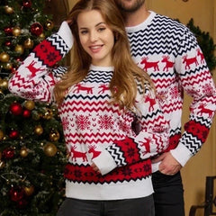 Nasrema | Reindeer Christmas Sweater for Couples | Warm 0