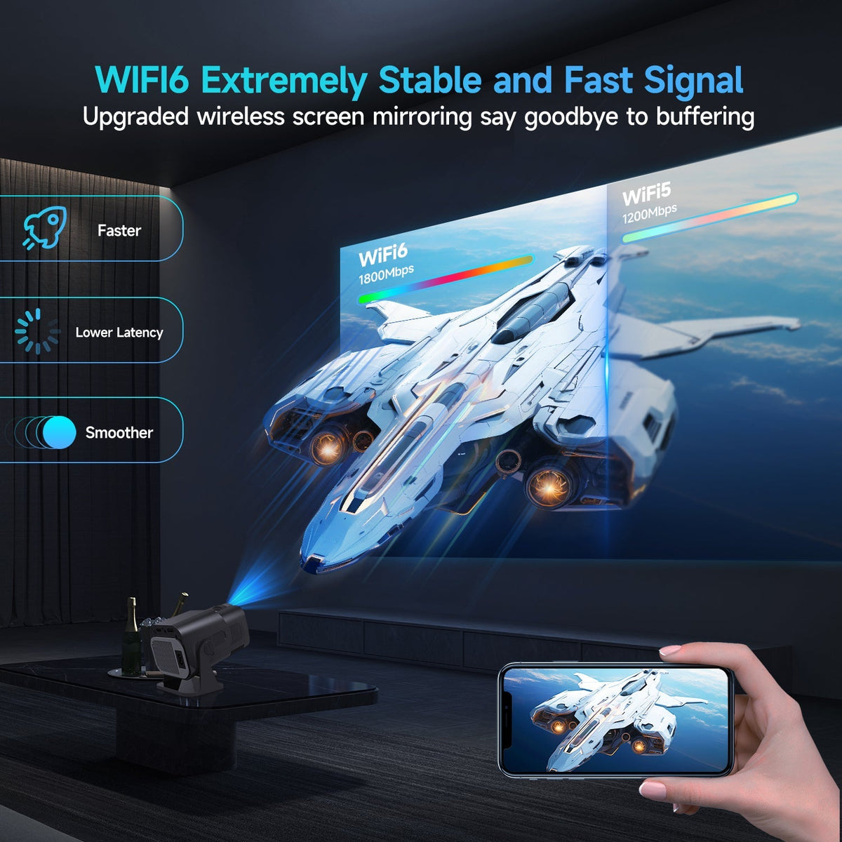 New Upgraded Magcubic 4K Mini Projector For Home 6