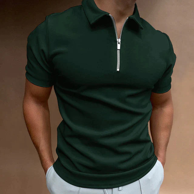 HUGO | Trendy Men's Polo Shirt with Zipper-6
