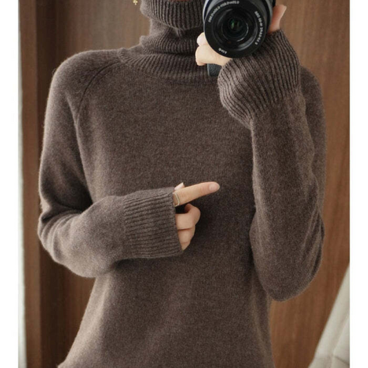 Nikki | Women's Elegant Long Sleeve Pullover | Turtleneck 0