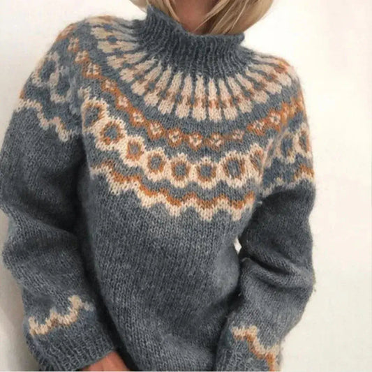 Norwegian knit sweater for women | turtleneck 0