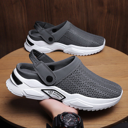 Unisex Outdoor Sandals Non-Slip Trendy Mesh Casual Shoes with Closed Toe-1