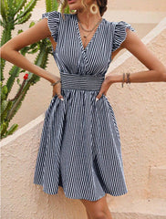  Madison | Trendy Striped Women's Dress-1
