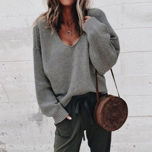 Oversized Casual Sweater for Women | Warm 0