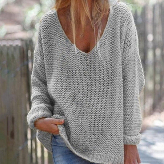 Oversized Knit Sweater For Women | Warm 0