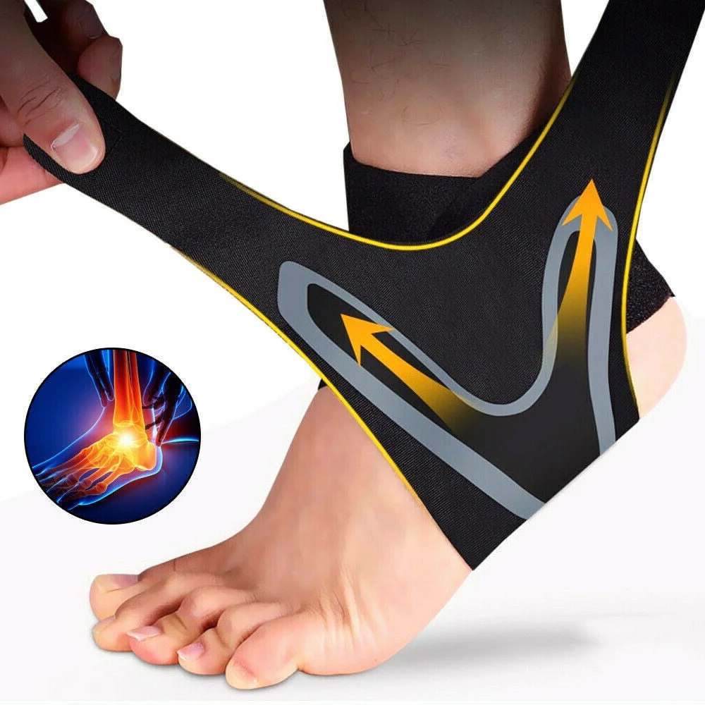 Plantar Ankle X Wrap Brace Support Compression Sleeve 6