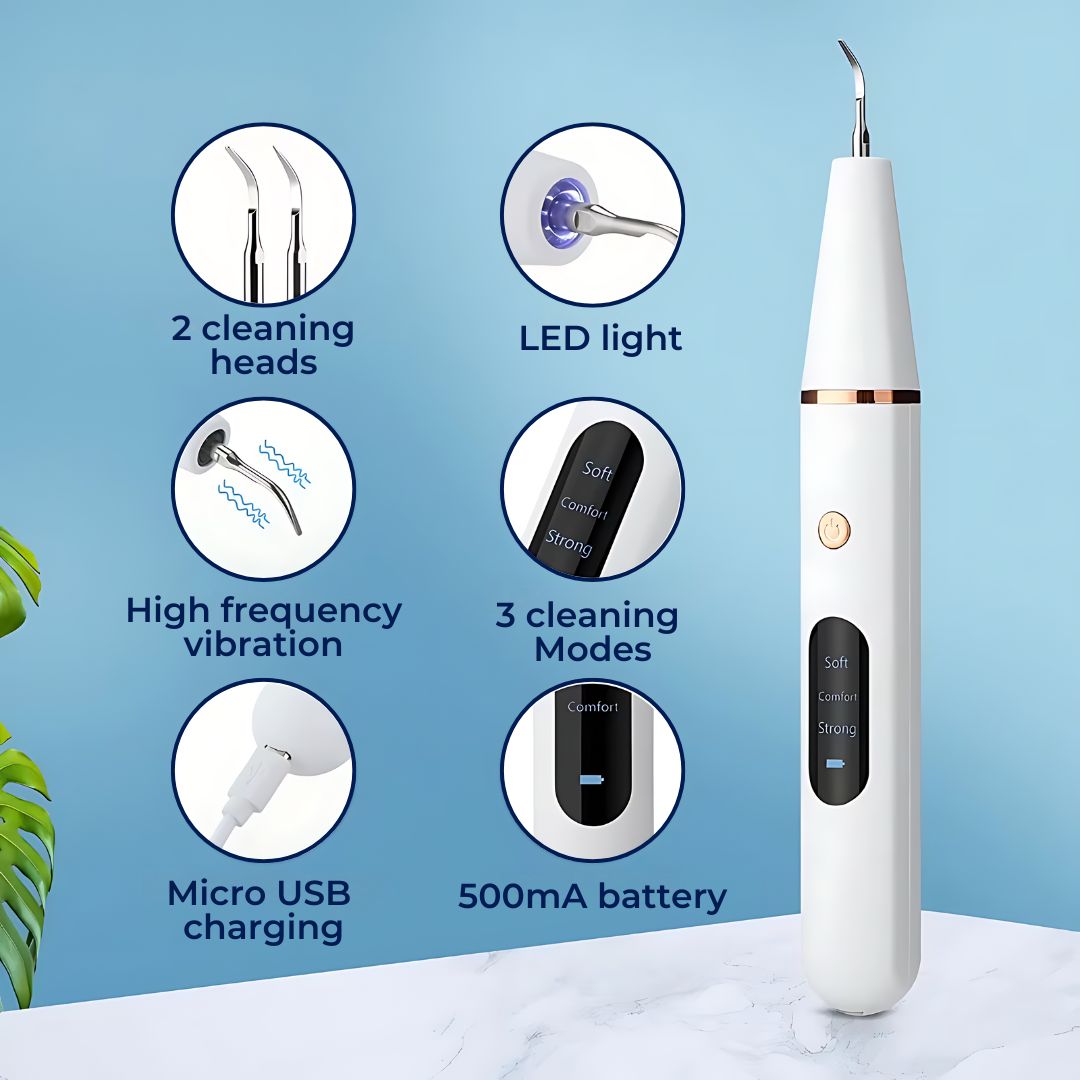 PlaqueFree Plaque Remover for teeth | Ultrasonic Teeth Cleaner - Tartar Remover from Home - Deep Teeth Cleaning and Polish 3