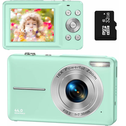 Portable Digital Camera 1080P 44MP with 16X Zoom – Compact Vlogging Camera with LCD Screen, Rechargeable, Perfect for Teens and Students 11