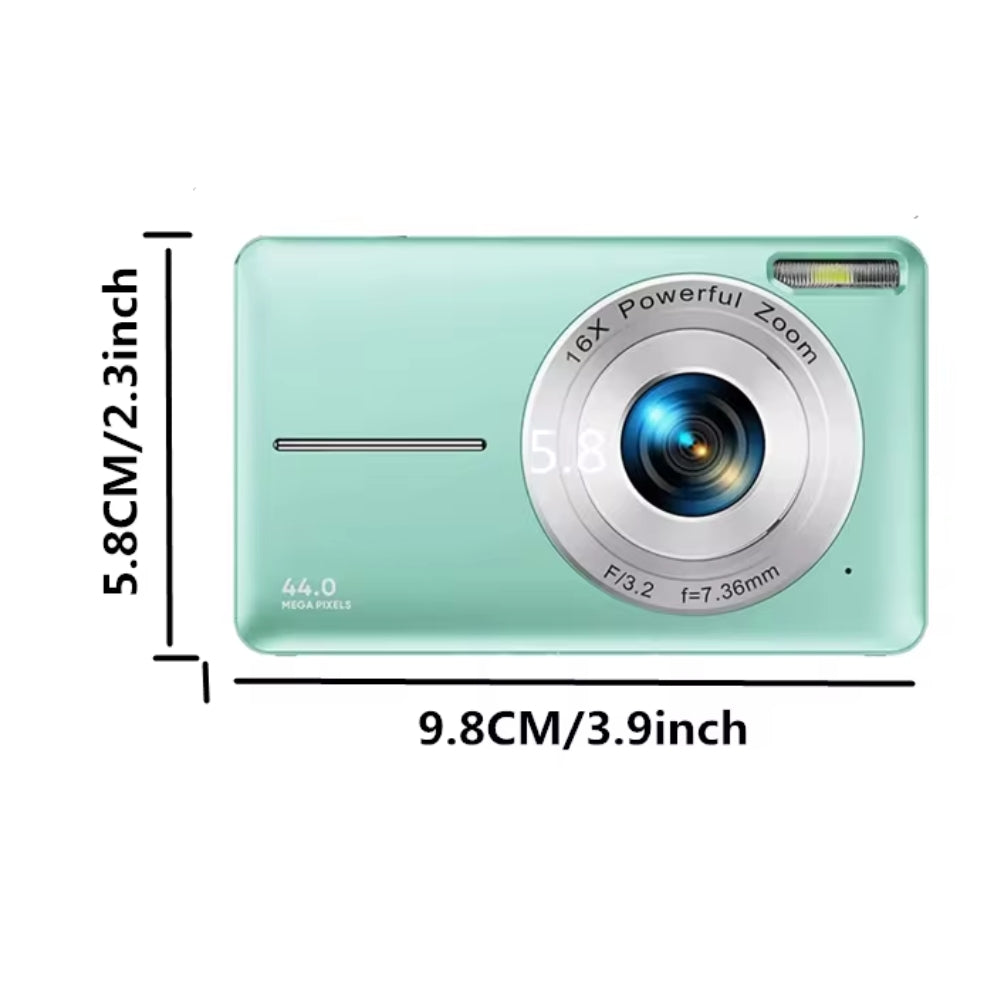 Portable Digital Camera 1080P 44MP with 16X Zoom – Compact Vlogging Camera with LCD Screen, Rechargeable, Perfect for Teens and Students 6