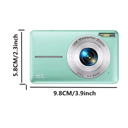 Portable Digital Camera 1080P 44MP with 16X Zoom – Compact Vlogging Camera with LCD Screen, Rechargeable, Perfect for Teens and Students 6