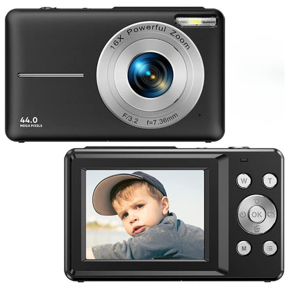Portable Digital Camera 1080P 44MP with 16X Zoom – Compact Vlogging Camera with LCD Screen, Rechargeable, Perfect for Teens and Students 9