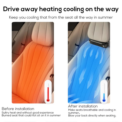 Portable USB Car Seat Fan with Adjustable Headrest Strap 7