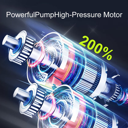 Portable air compressor with LCD screen and LED light -150 PSI inflator for cars, bicycles and sports equipment 5