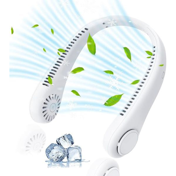 Portable neck fan with adjustable speed-ergonomic, light design for hands-free cooling, long battery life 0