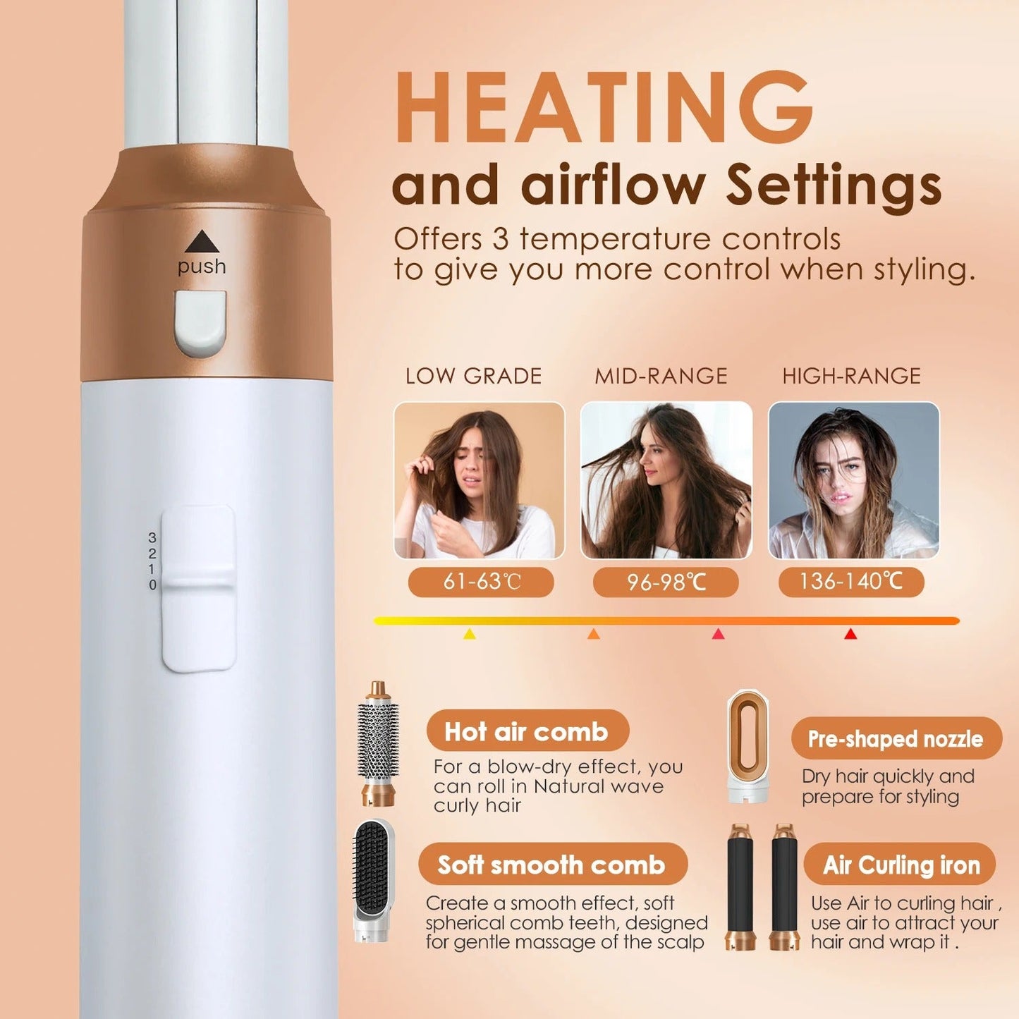 Professional 5-in-1 Hair Curler and Dryer 5