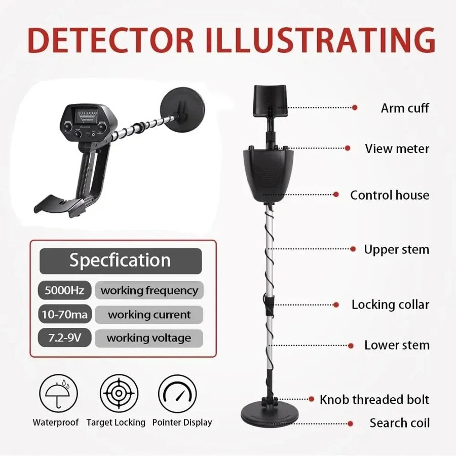 Professional Underground Metal Detector - High Accuracy for Gold Detecting & Treasure Hunting 2