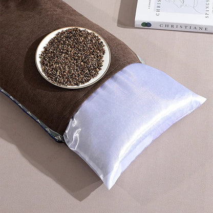 Pure Buckwheat Hull Neck Pillow – Natural Sleep Support for Side & Back Sleepers 1