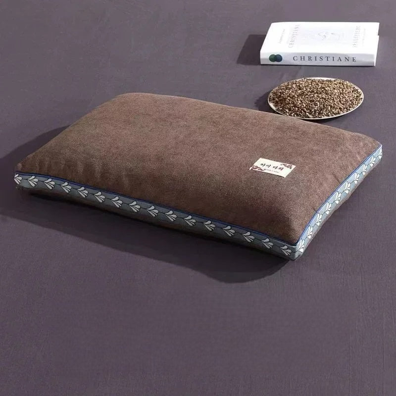 Pure Buckwheat Hull Neck Pillow – Natural Sleep Support for Side & Back Sleepers 4