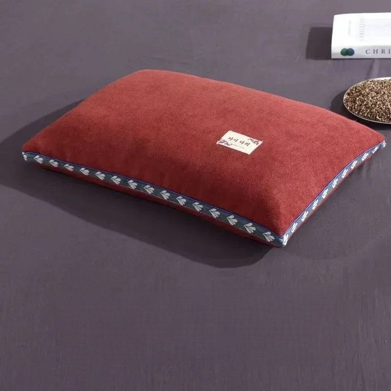 Pure Buckwheat Hull Neck Pillow – Natural Sleep Support for Side & Back Sleepers 8