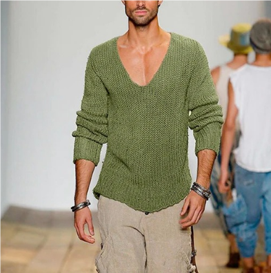 AEROL | Men's Knit V-Neck Sweater-1