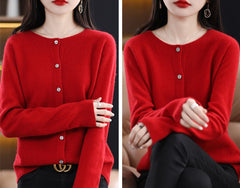 LOUISE | Essential Soft-Touch Button-Up Cardigan